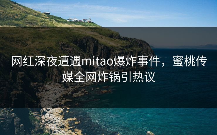 网红深夜遭遇mitao爆炸事件，蜜桃传媒全网炸锅引热议